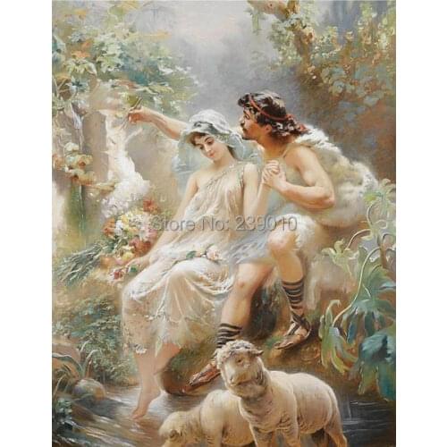 Free shipping angel printed on Canvas sheep Oil Painting canvas prints Religion wall art decoration painting