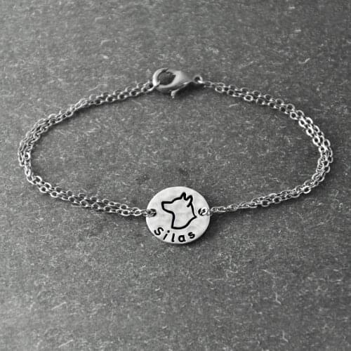 Welsh corgi bracelet, Personalized Dog Bracelet ,alloy Dog Pendant, Personalized Pets name, Dog Lover Gift