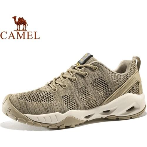 CAMEL Spring Summer Outdoor Shoes Mens Upstream Shoes Non-slip Breathable Mesh Casual Men Shoes Light Comfortable Sports Shoes