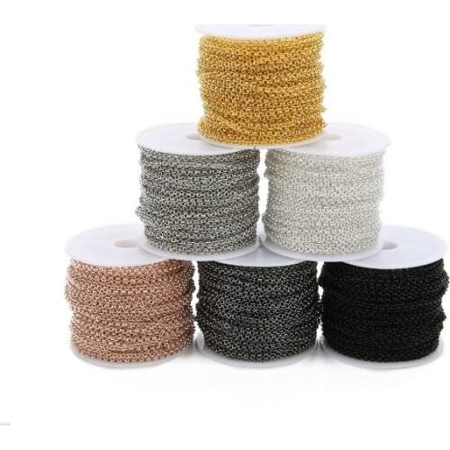 10 Yard/roll stainless steell Chains Steel for DIY Jewelry Chain Making Crafts sg3es