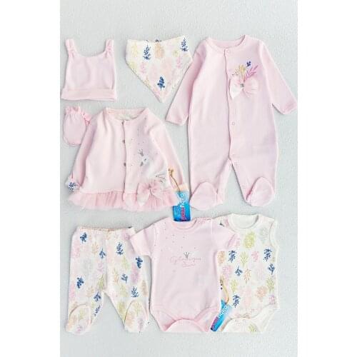 Baby Swan Figured 8 Piece Baby Girl Hospital Outlet Baby Set