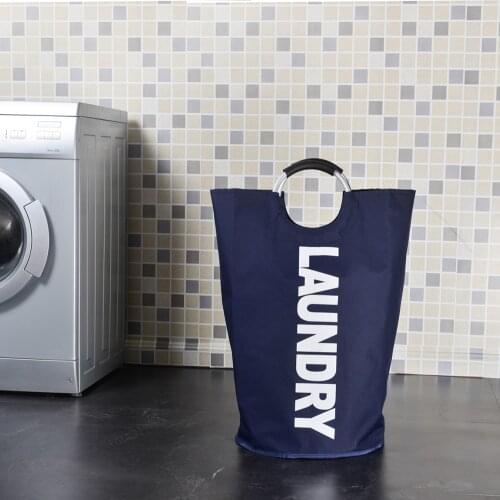 Collapsable Laundry Basket Foldable Laundry Hamper Clothes Sorter Laundry Basket Toys Clothes Storage Bag with Alloy Handle