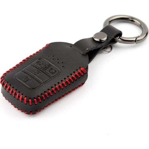Leather Car key Cover Case For Honda Civic CRV CR-V Accord Pilot HR-V City Vezel Jade Jazz Fit Freed 2015 2016 2017 2018 2019