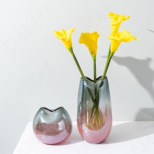 Creativity Grass Gradient Irregular Art Living Room Decor Flower Vases Office Desktop Dried Flowers Organizer Home Decoration