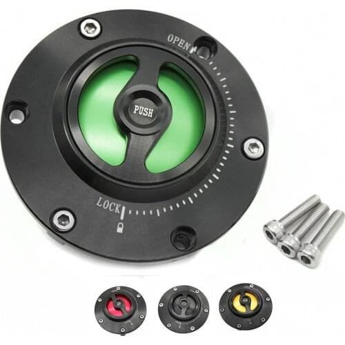 Motorcycle Fuel Tank Caps Keyless Quick Push To Open Kawasaki Ninja 250 EX250 2008-2012