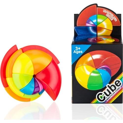 Fanxin Strange Shape Cube 3x3 Colorful Nautilus Stickeless Speed Puzzle Cool Children Toys Kids Gifts