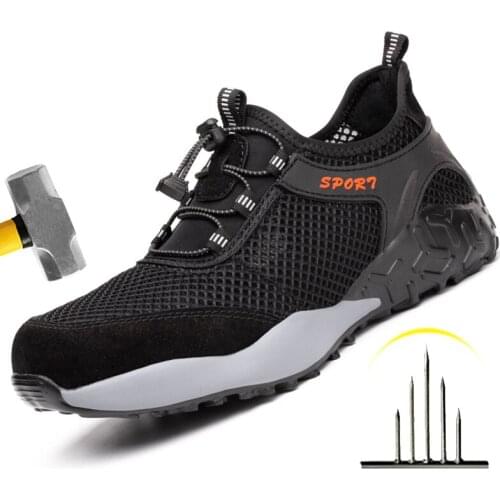 Lightweight Work Safety Boots Men Safety Shoes Work Sneakers Anti-puncture Anti-puncture Work Shoes Men Steel Toe Shoes Footwear