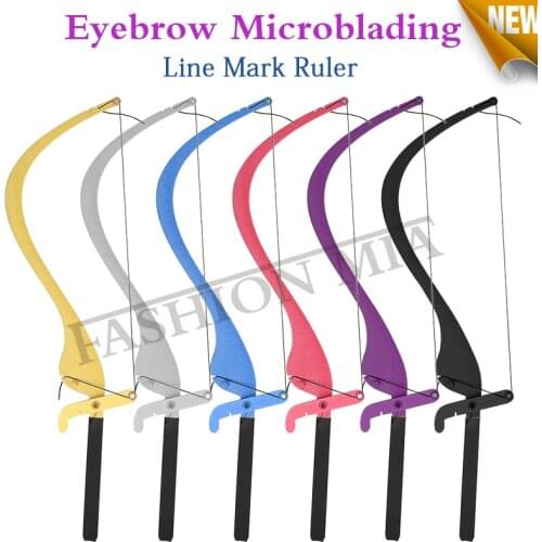 Microblading Mapping String Ruler Eyebrow Measure Tool Makeup Pre-Inked Eyebrow Line Mark Ruler Brow Positioning Tool Accessory