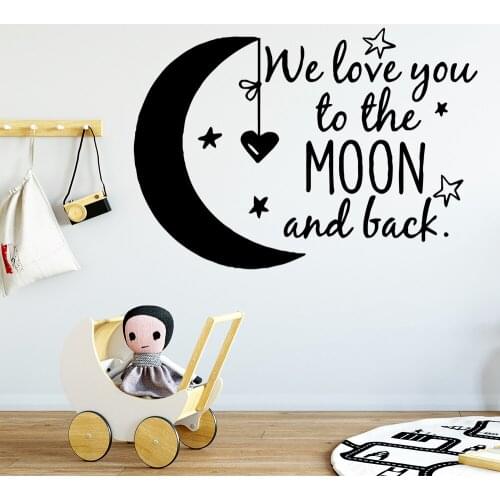 Lovely we love you Phrase Wall Stickers For Kids Rooms Frase Baby Wall Stickers Decor Stickers Vinyl Wallpaper