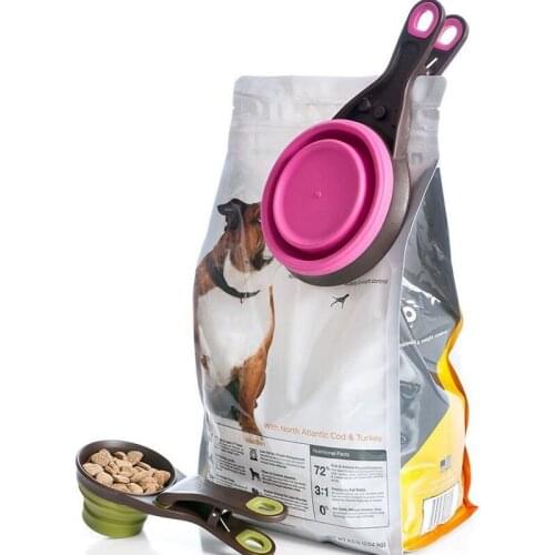 High Capacity 118/237/473ml Multifunction Folding Food Measuring Spoon Food Bag Sealing Clip Eating Bowl Kitchen Accessories