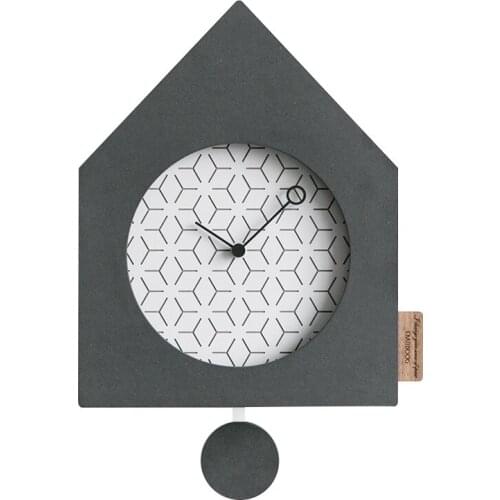 Nordic Simple Wall Clock Pendulum Living Room Grey Wall Clocks Creative Cartoon Bedroom Mute House Duvar Saati Loft Decor AA50ZB