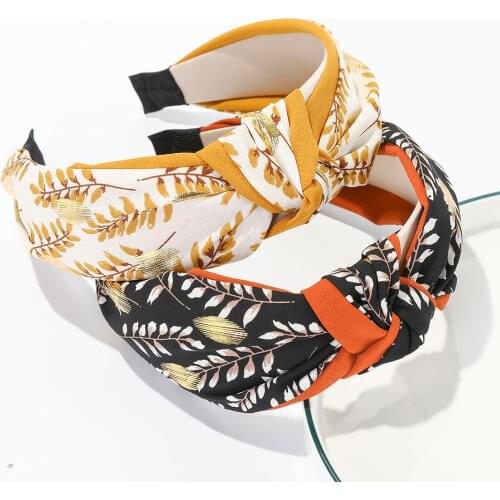 Haimeikang Fashion Knotting Printing Bezel Head Hoop Headwear For Women Girl Wide-brimmed Headband Hair Accessories Headdress