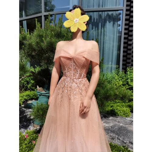 Champagne Gowns Fashion Ladies Eveningdress Luxury Host Dress Party Pormdress1685 For Women Wedding Party Graduation Formal