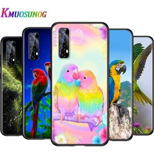 Parrot Bird Flying Silicone Cover For Realme V15 X50 X7 X3 Superzoom Q2 C11 C3 7i 6i 6s 6 Global Pro 5G Phone Case