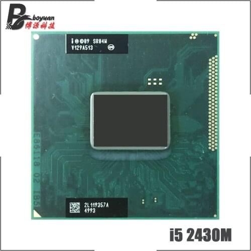 Intel Core i5-2430M i5 2430M SR04W 2.4 GHz Dual-Core Quad-Thread CPU Processor 3M 35W Socket G2 / rPGA988B