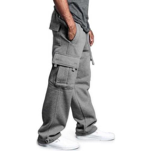 Trendy Hiphop Joggers Harem Sweatpants Men Casual Cargo Pants Big Pocket Loose Baggy Straight Trousers Street Tactical Clothing
