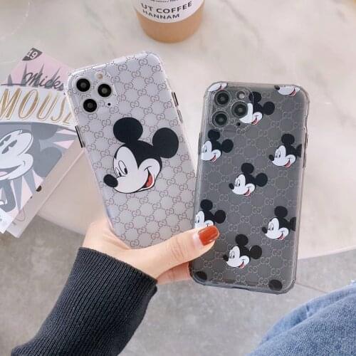 Disney Mickey Mouse Phone Case for Iphone 7 8 Plus XS Max XR 11 Case Women Silicone Phone Case Accessories Christmas Gift
