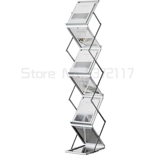 Mediaeval newspaper shelf studio shooting base display magazine shelf storage floor folding bookshelf