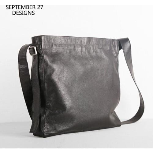 Shoulder Bag Genuine Leather Luxury Handmade Men Big Capacity Messenger Crossbody Handbag Lovers Casual Satchels Male Totes