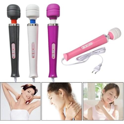 Full Body 10 Speed Magic Wand Massager Foot Head Vibrating Massage EU Plug White/Black/Pink/Purple Female masturbation massage