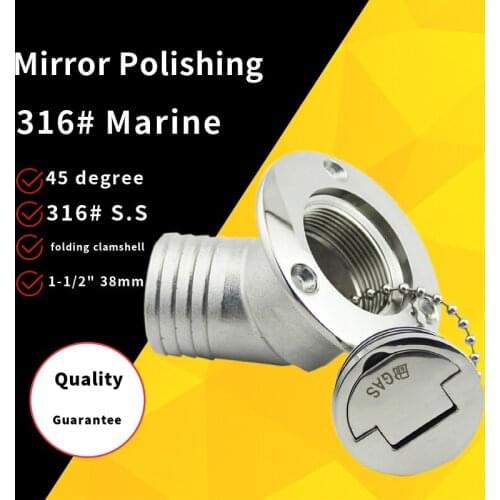 Stainless Steel 316 Lockable Marine Boat Yacht Fuel Cap Deck Filler