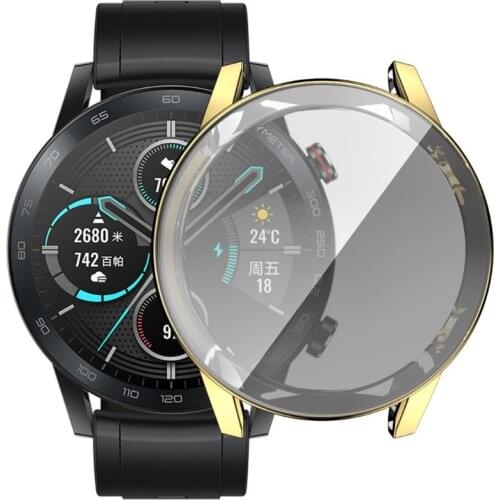 Electroplating TPU Watch Cover Shell Screen Protector Case for Honor Magic 2 46mm Smartwatch Accessories