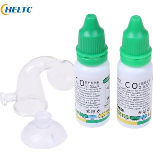 1Set Aquarium CO2 Indicator Drop Checker Solution Long Term Monitor Test Fish Tank Glass Aquatic Co2 Tester Plant Diffuser