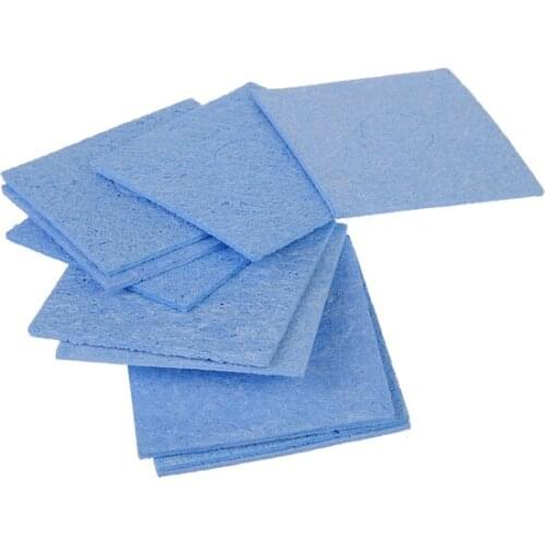 10Pcs 60 x 60mm Blue Solder Cleaning Sponge For Soldering Iron Tip