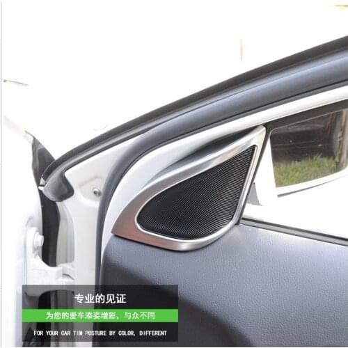 2pcs car styling car door speaker bright frame decorative stickers converted audio speaker for Mercedes GLA benz GLA accessories