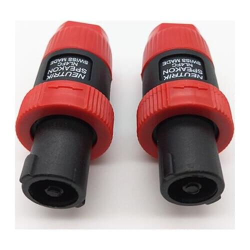 5pcs Self-locking 4-pin cassette audio plug Professional speaker plug Four-pin plug ohm head