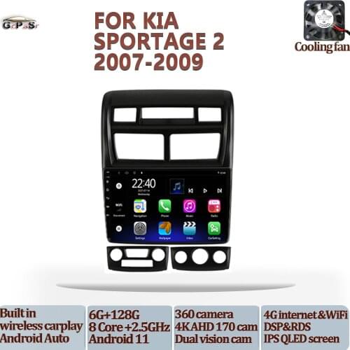 Car Multimedia Radio Video Player For Kia Sportage 2 2007 2008 2009 Android 10 Navigation GPS DSP No 2din DVD Accessories WIFI