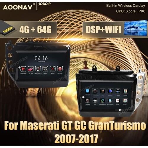 2 din Android car GPS radio multimedia player For Maserati GT GC GranTurismo 2007-2017 car GPS navigation DvD Stereo receiver
