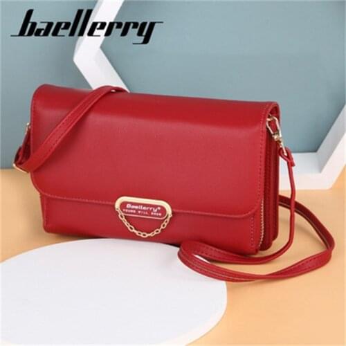 Baellerry Messenger Bag Horizontal Zipper Multifunctional Shoulder Bag Ladies Long Wallet Fashion Mobile Phone Bag Women