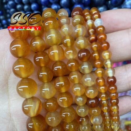 4 6 8 10 12mm Natural Red Agates Beads Round Loose Spacer Bead DIY Bracelets Needlework Accessories For Jewelry Making 15"strand