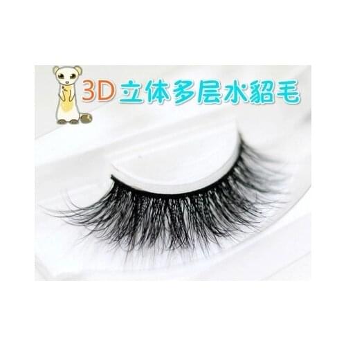 Pure Handmade 100% real Mink False eyelashes Cross mink fur false eyelashes extension 3D faux lashes in stock Winged Fake lashes
