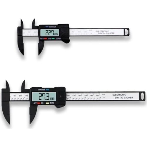E9LF LCD Digital Caliper Measuring Tool Vernier Caliper Electronic 150mm 100mm Gauge Micrometer 1.5V