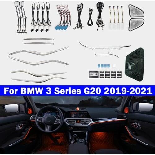 Decorative Ambient Light For BMW 3 Series G20 G28 2019-2021 Car Colors LED Door Interior Atmosphere Lamp Luminous Tweeter Cover