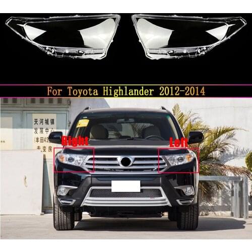 For Toyota Highlander 2012 2013 2014 Headlamps Transparent Cover Lampshade Lamp Shell Masks Headlight Cover Lens Headlight Glass