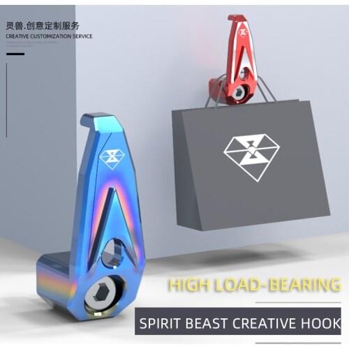 Spirit Beast Electric Car Linked to Motorcycle Accessories Modified Scooter Helmet Hook Aluminum Hook Personalized Accessories