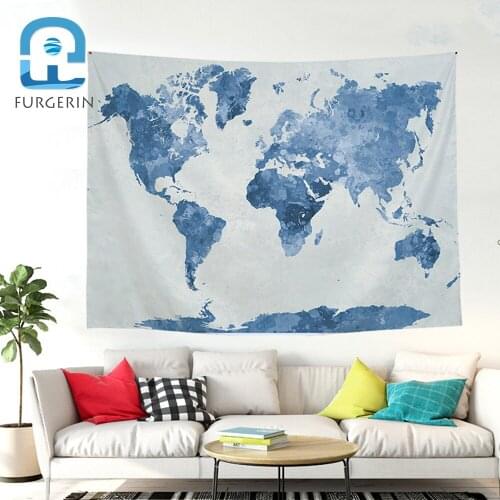 FURGERIN world map tapestry wall hanging Blanket Wall Cloth Tapestries for Bedroom Dorm Decor Decoration Tapestry Paintings