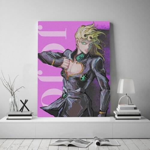 Giorno Giovanna JoJos Bizarre anime Canvas poster Painting wall Art decor Living room Bedroom Study Home Decoration Prints