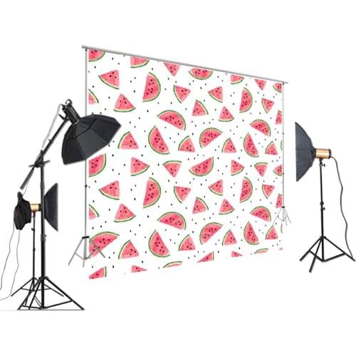 HUAYI Photography Backdrop step and repeat cute Watermelons Summer Photo Background Birthday Photo Booth Baby Shower XT-7048