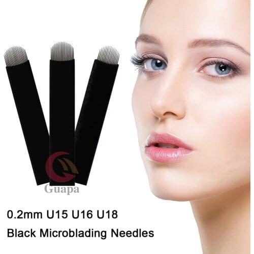 10pcs quality Flex Microblading Needles U shape Eyebrow Tattoo Needles Blade 3D Microblading lamina blade Agulhas Tebori