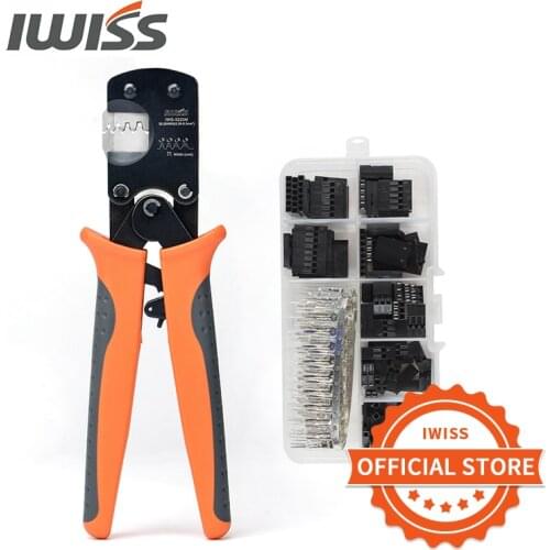 IWISS IWS-3220 Plier 310PCS Dupont Terminal Kit Micro Connectors Pins Crimping Tools Set for D-Sub,Open Barrel Suits Molex,JST
