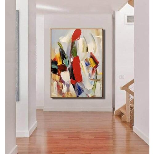 Colorful acrylic canvas art, modern abstract art, large canvas art for living room, oversized wall art canvas, large wall art ab