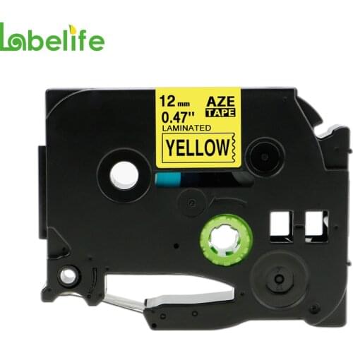 Labelife 5 Pack 12mm TZe-631 Black on Yellow Laminated Label Tapes P-touch Compatible for Brother TZ Tze631 TZ TZe 631 TZ-631