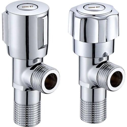 Brass Hot and Cold Thickening Lengthened Toilet Water Heater Triangle Valve Stainless Steel Stop Valve Explosion-proof H8222