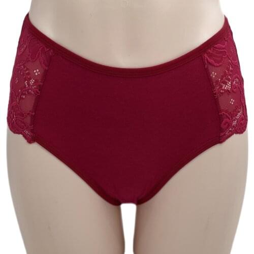 Cotton big size womens underwear ladies' briefs sexy lace plus size ladies' panties women shorts sensual lingerie underpants