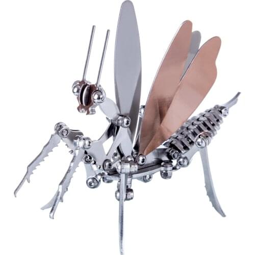 3D Metal Mechanical Assembled Model Handmade Crafts Home Decor Model Collection Educational Toy - Mantis Model Kit ( Finished )