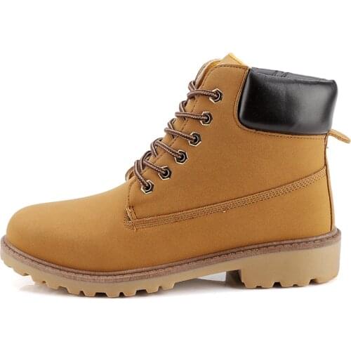 Mens Leather Boot Black Couples Big Head Shoes Men Boots Fashion Boots Breathable Worker Boot Retro Fashion Martin Boots 2021